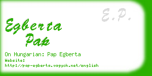 egberta pap business card